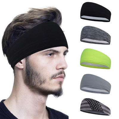Fitness Running Anti-Perspirant Headband Solid Hair Riding Sweat-Absorbent Headscarf null