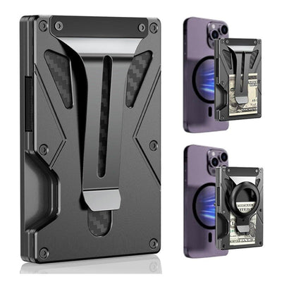 Tracker RFID Anti-theft Swiping Metal Wallet null